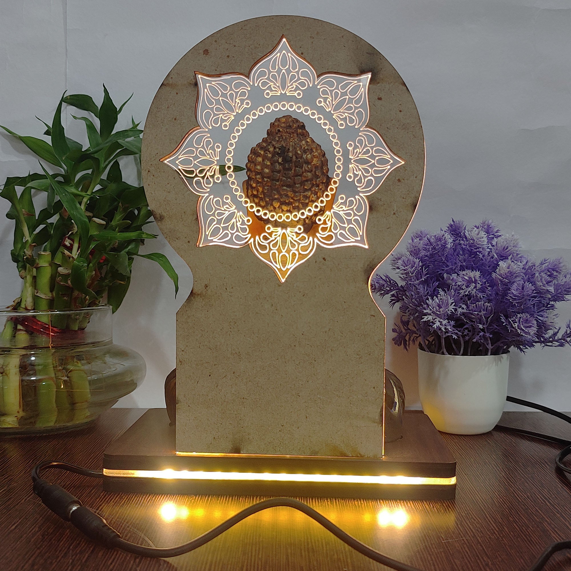 Buddha Desgion 5 Led frame size ( 24 cm* 18Cm )