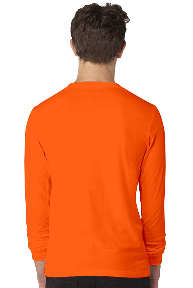 Unisex 2 Mai Bhi Hu Chowkidar100 % Cotton Printed Half Sleeve Tshirt In Orange Color