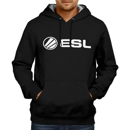 Team ESL Black Gaming Hoodie | Gameing Unisex Sweatshirt  Jacket 100% Cotton Hoodie (Black)