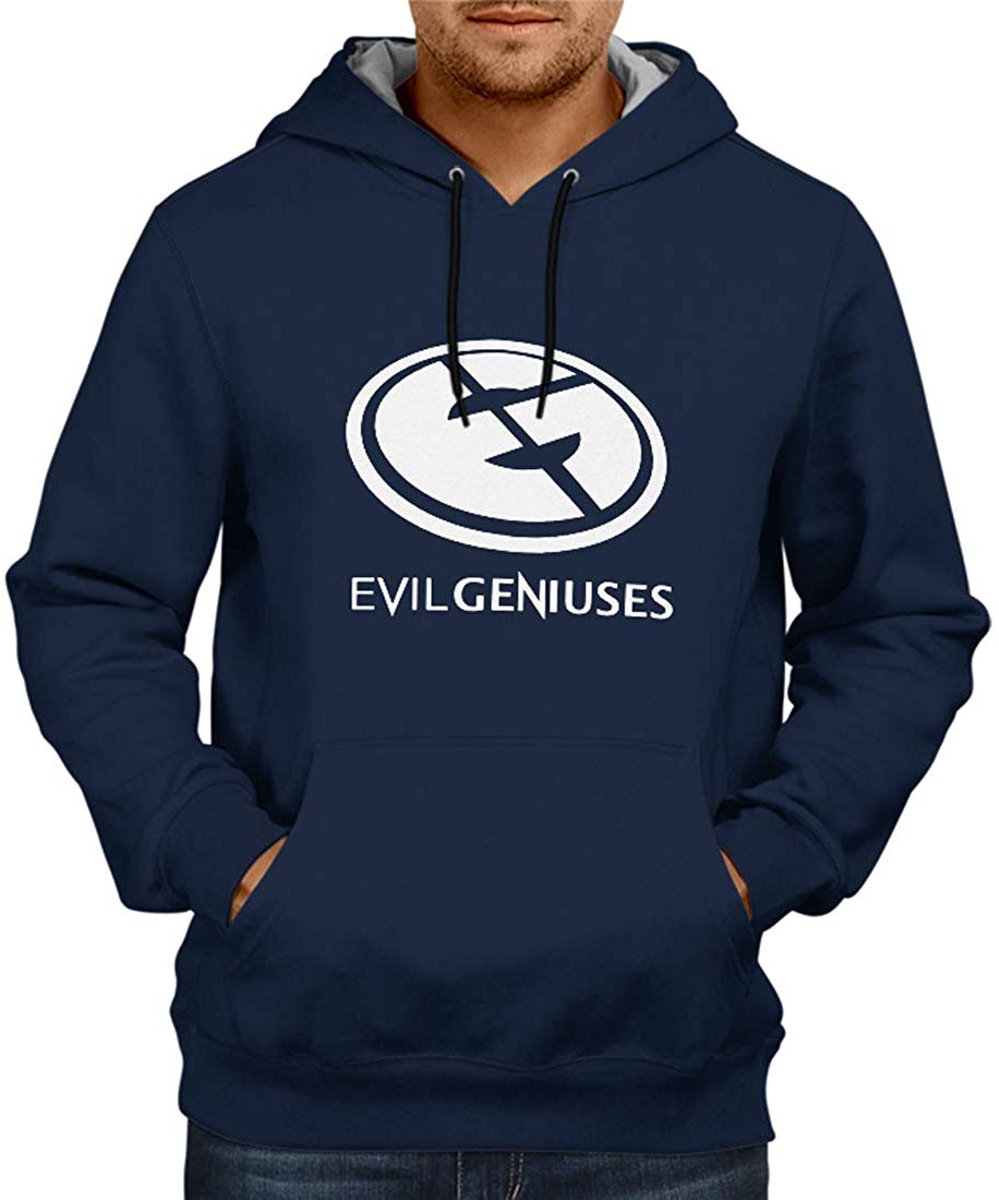 Team Evil Geniuses Hoodie Navy Blue | Gameing Unisex Sweatshirt  Jacket 100% Cotton Hoodie Blue