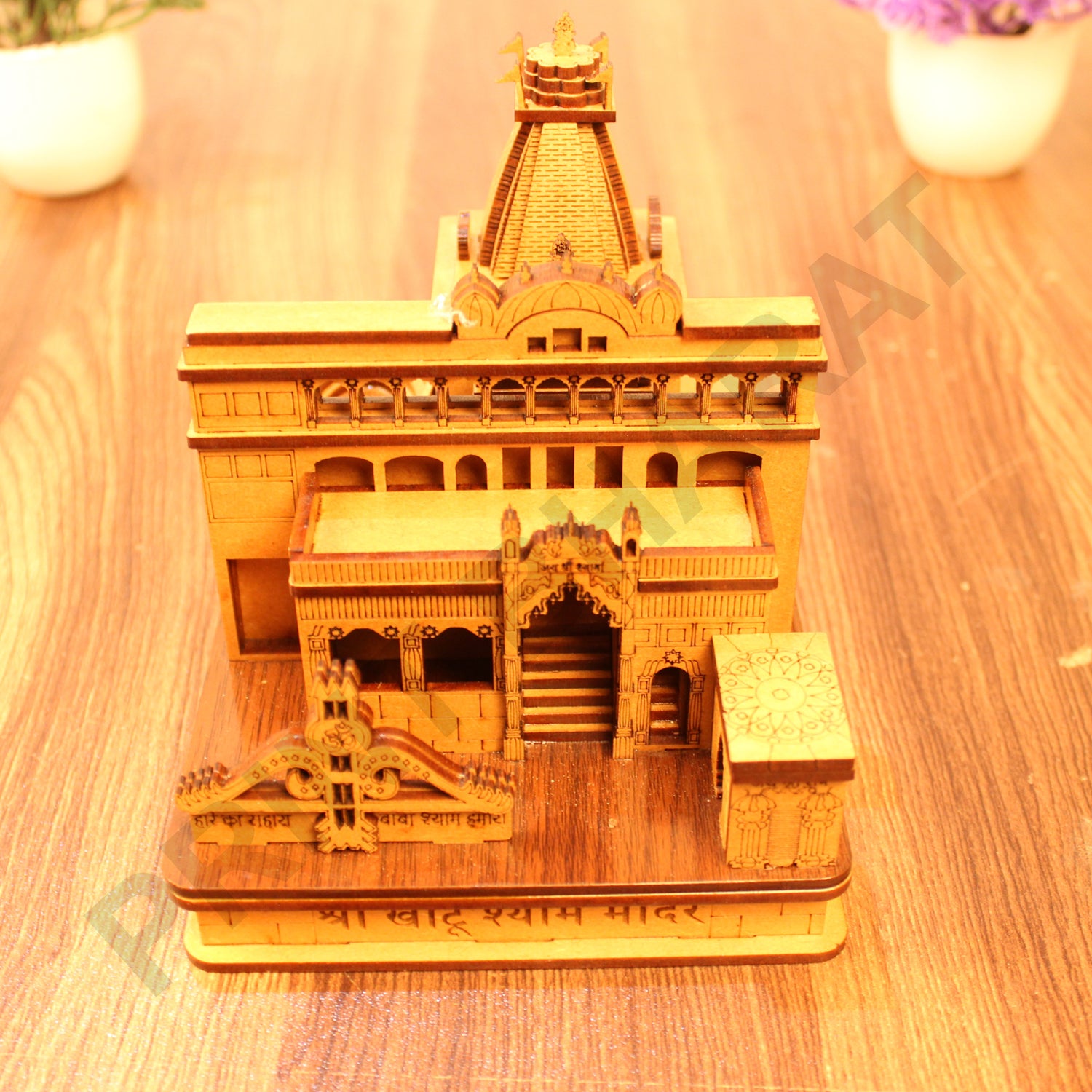 Miniature Temple Handmade, Khatu Shyam Tample -3D Replica, Religious Gifts, Indian Pooja Decor, Home Decor Length: 15 cm,Widht: 12.5 cm,Height: 13 cm