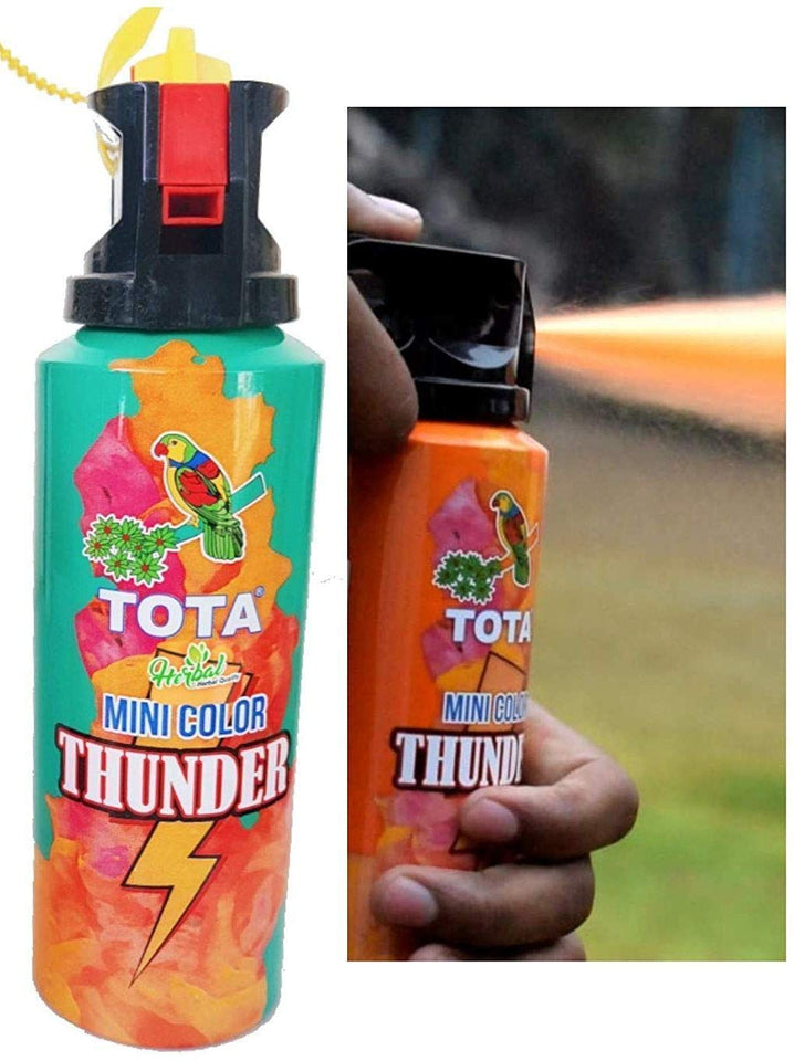 Non-Toxic Eco Friendly Holi Herbal Gulal Spray Bottle, Tota Mini Thunder Holi Herbal Gulal 4 - BOTTLES