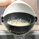 MULTIFUNCTION MAGIC ROTATE VEGETABLE CUTTER WITH DRAIN BASKET LARGE CAPACITY VEGETABLES CHOPPER VEGGIE SHREDDER GRATER PORTABLE SLICER KITCHEN TOOL WITH 5 DICING BLADES