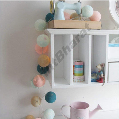 Cotton Ball Light Diwali Decoration Curtain for Decoration for Gift Christmas Decoration Valentine Decoration Home Decoration