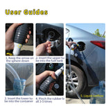 Newest High Flow Siphon Hand Pump Portable Manual Car Fuel Transfer Pump for Gas Gasoline Petrol Diesel Oil Liquid Water Fish Tank with 2M Syphon Hose Only One Piepe
