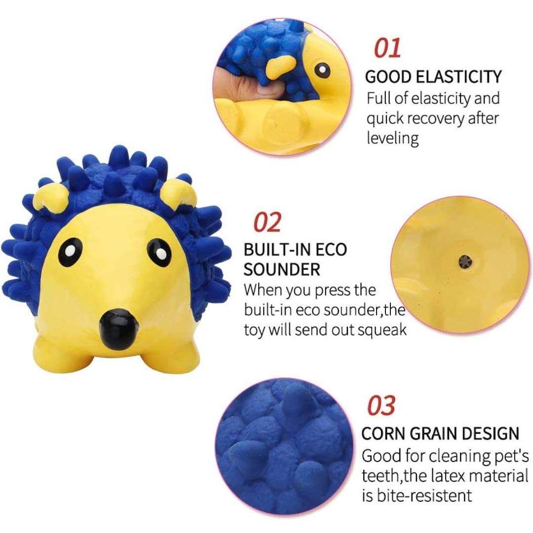 PRINT BHARAT Latex Squeaky Hedgehog Toy