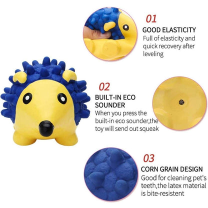 PRINT BHARAT Latex Squeaky Hedgehog Toy