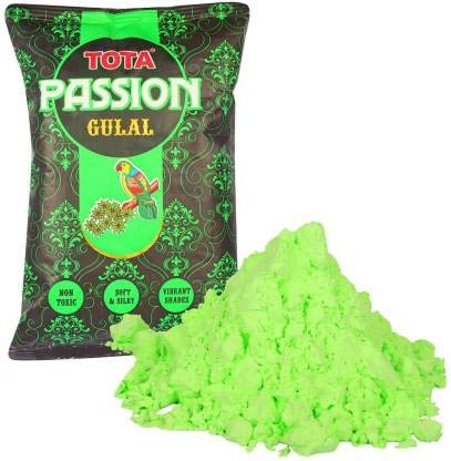 TOTA Passion Neon Glow Natural Holi Colours Powder - Pack of 5 Herbal Gulal (80 Gram Each)-Red, Blue, Yellow, Green and Orange