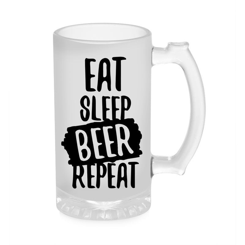 Eat Sleep Beer Repeat Beer Mug 1000ML