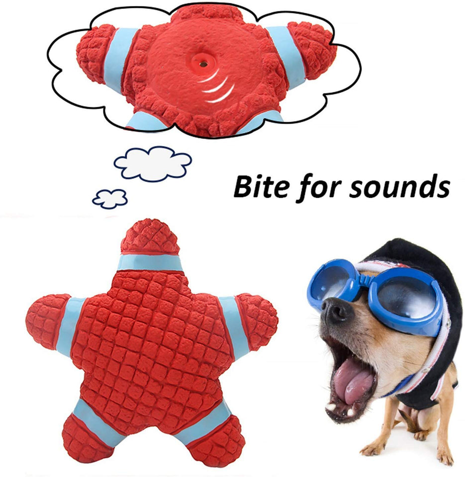 PRINT BHARAT Latex Squeaky Star Toy for Dog
