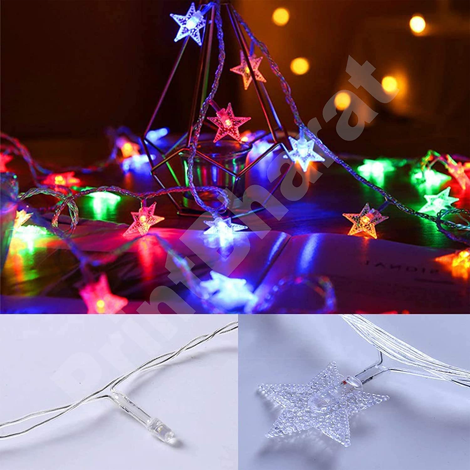 Small Star Light Diwali Decoration Curtain for Decoration for Gift Christmas Decoration Valentine Decoration Home Decoration