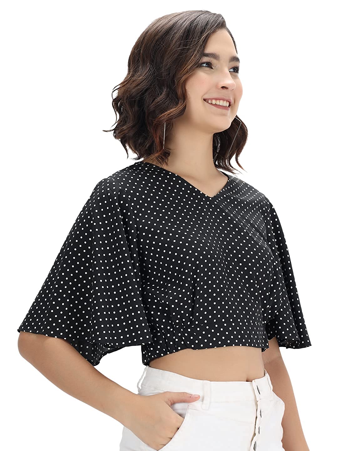 Polka Dot Crop Top for Women