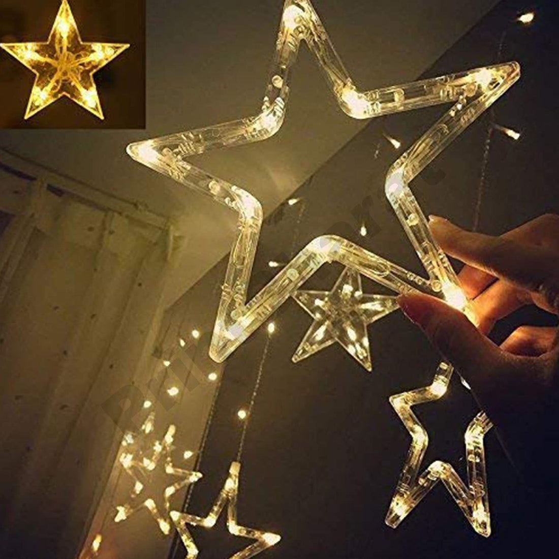 Star Big Light Diwali Decoration Curtain for Decoration for Gift Christmas Decoration Valentine Decoration Home Decoration