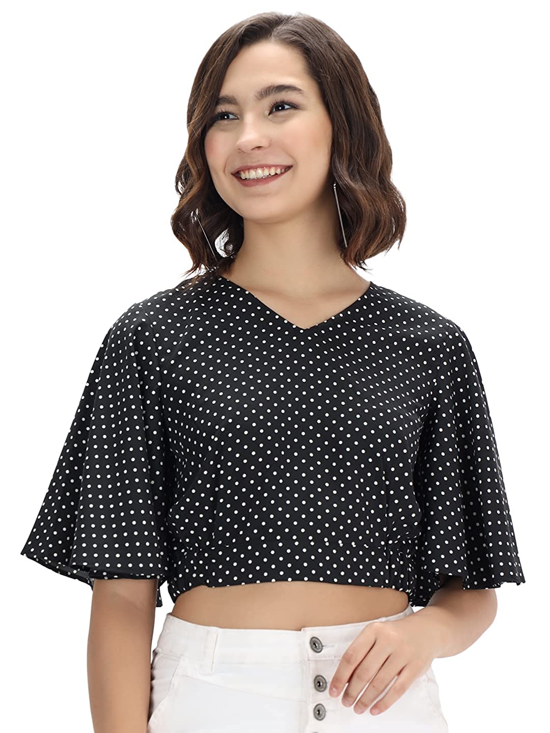 Polka Dot Crop Top for Women