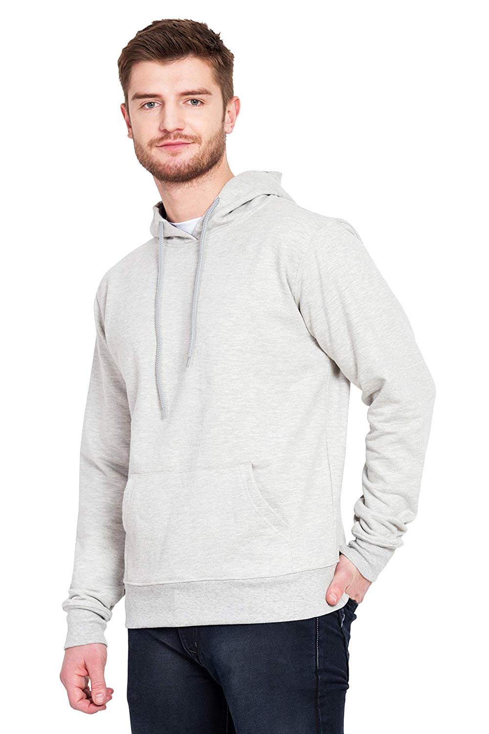 100 % Cotton Hoodies For Men | Grey Color