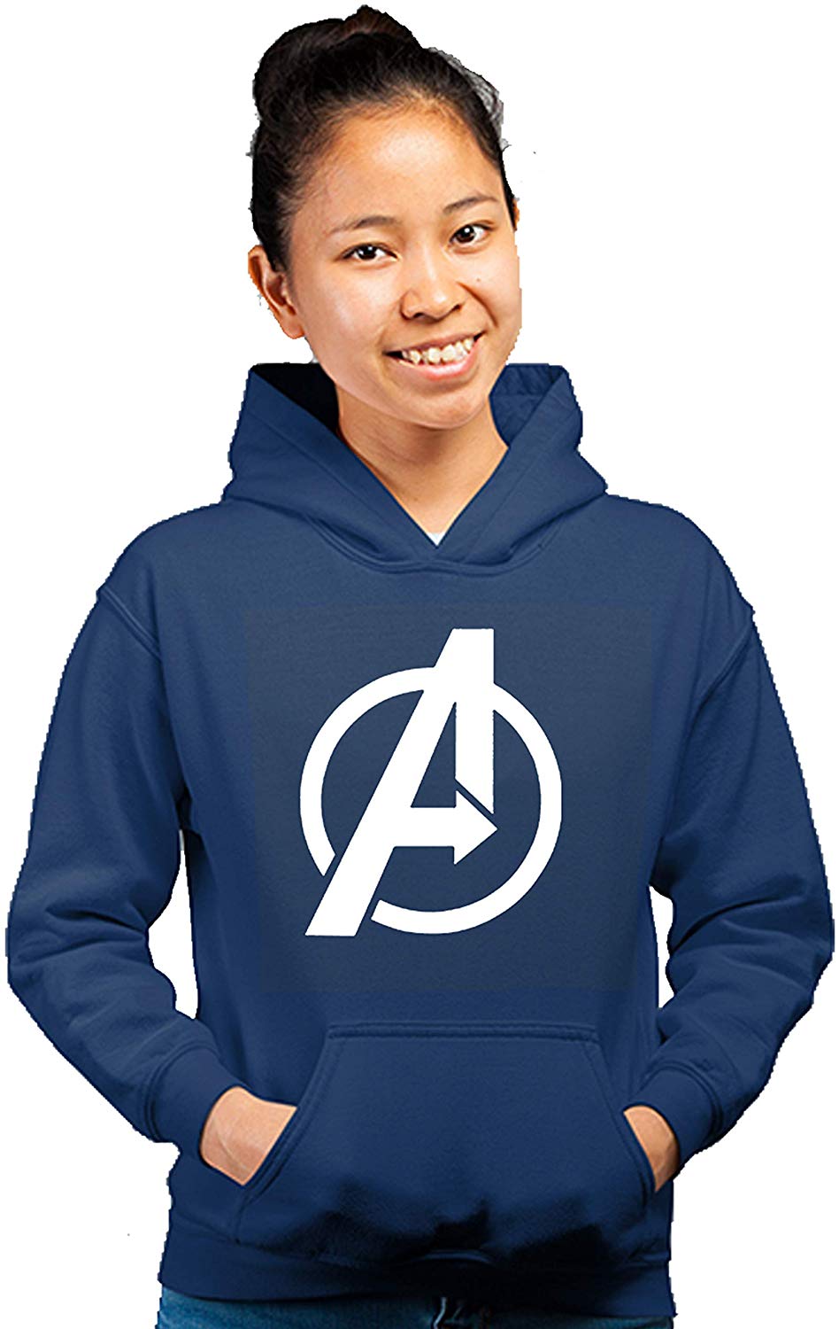 Avenger Unisex Printed Hoodie (Navy Blue Color)