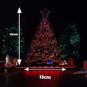 Christmas Decorations  Remote Acrylic Led Frame MultiColor Size(19cm*13cm)