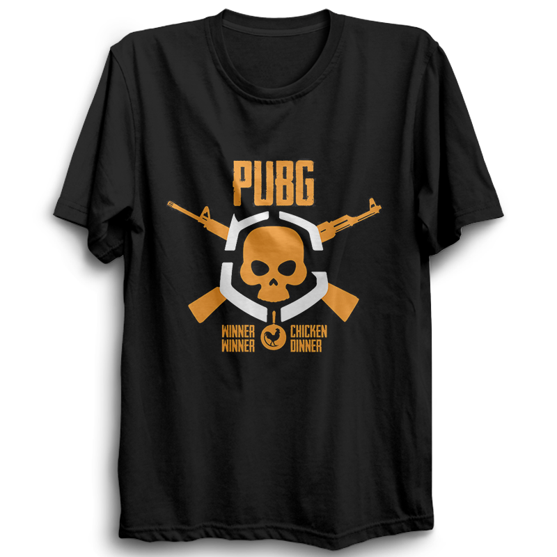 Unisex PUBG 07Playerunknown's Battlegrounds Half Sleeve  100 % Cotton Tshirts