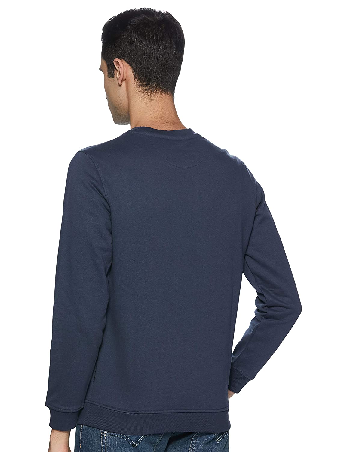 100 % Cotton Sweatshirt For Men In Blue Color