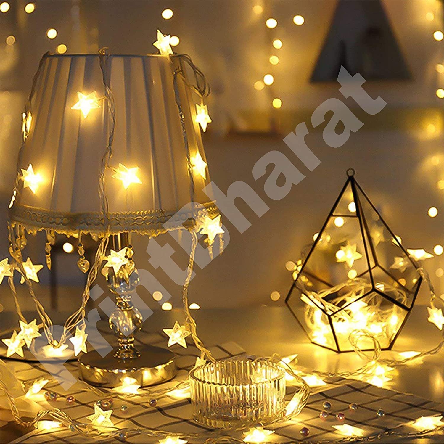 Small Star Light Diwali Decoration Curtain for Decoration for Gift Christmas Decoration Valentine Decoration Home Decoration