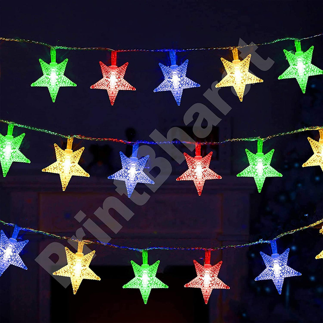 Small Star Light Diwali Decoration Curtain for Decoration for Gift Christmas Decoration Valentine Decoration Home Decoration