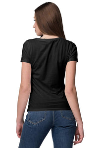 Unisex Apna Time Aayega 100 % Cotton Printed Half Sleeves Tshirt In Black Color