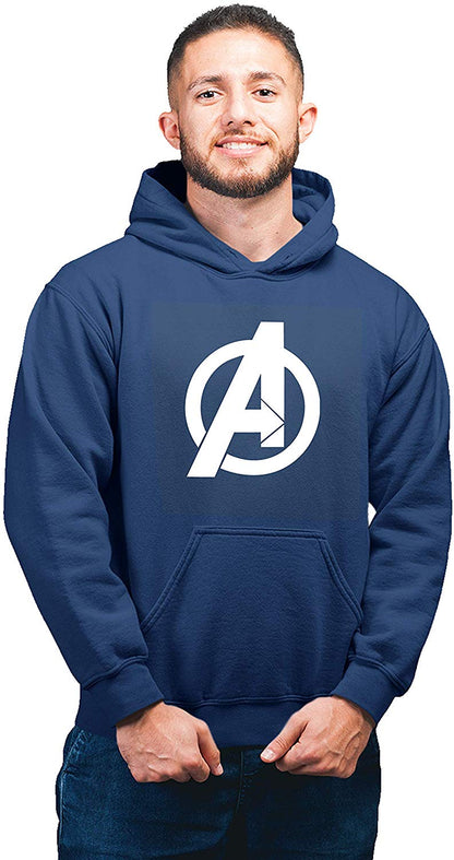 Avenger Unisex Printed Hoodie (Navy Blue Color)