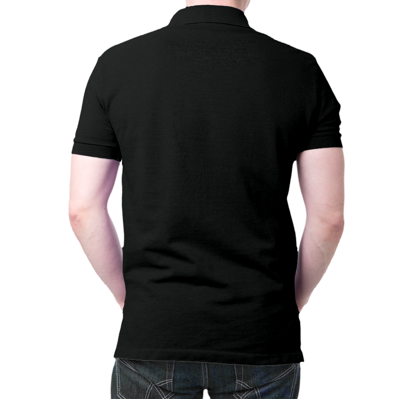 Indian Map Polo T-Shirt Black