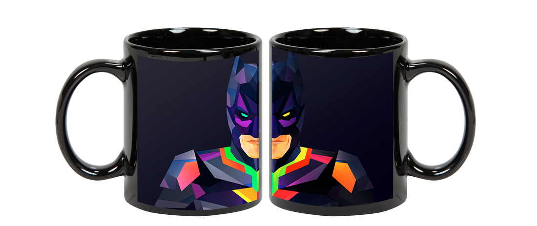 Batmen Superhero Ceramic  Black  Mug, 350 Ml