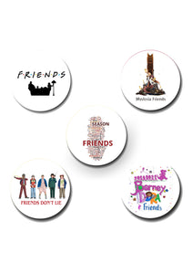 Friends Design Pin Badge Pack of 5
