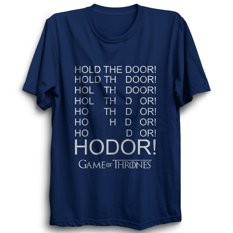 GOT-36 HODOR HODOR Half Sleeve Navy Blue