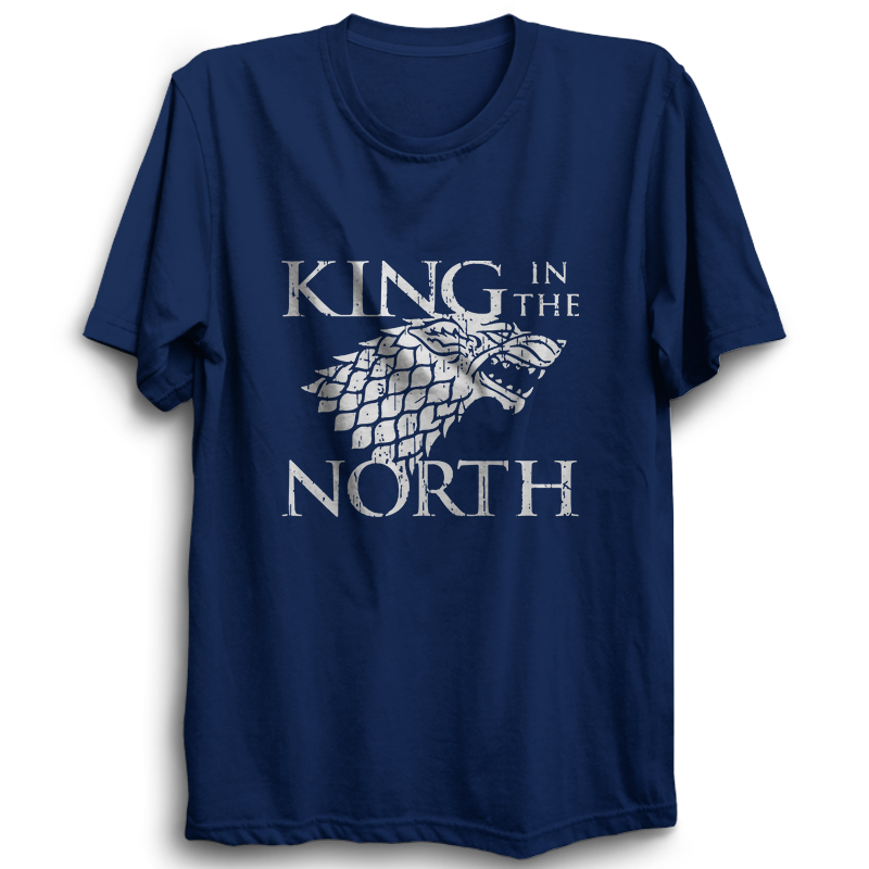 GOT-38 King In The North Half Sleeve Navy Blue