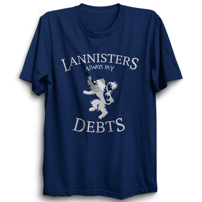 GOT-39 Lannister Always Pay Debts Half Sleeve Navy Blue