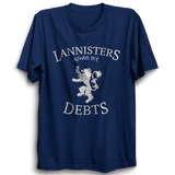 GOT-39 Lannister Always Pay Debts Half Sleeve Navy Blue