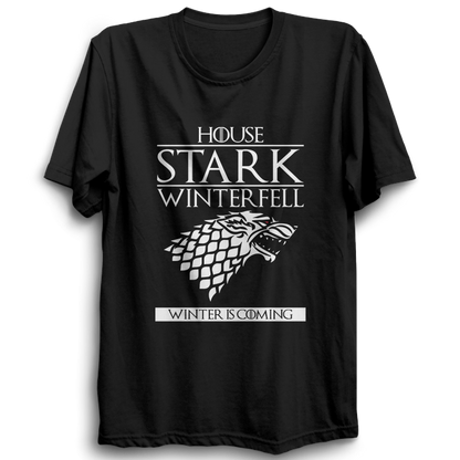 GOT-46 House Stark Winterfell Half Sleeve Black