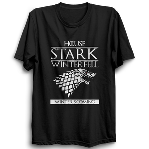 GOT-46 House Stark Winterfell Half Sleeve Black