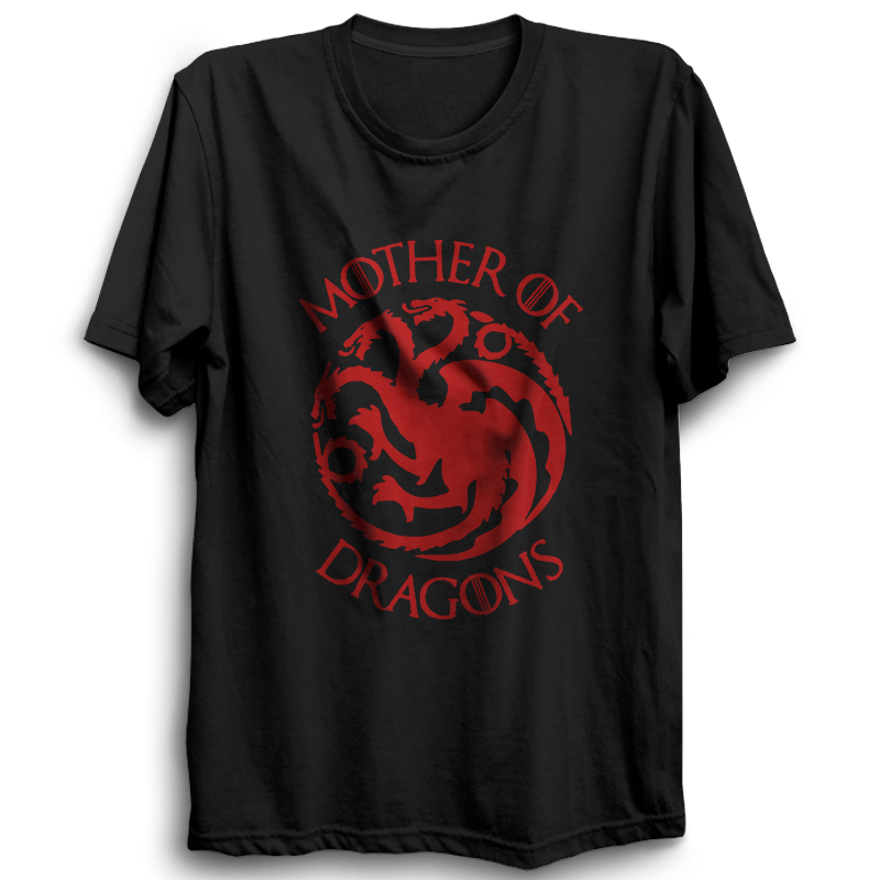 GOT-51 Mother Of Dragons Half Sleeve Black