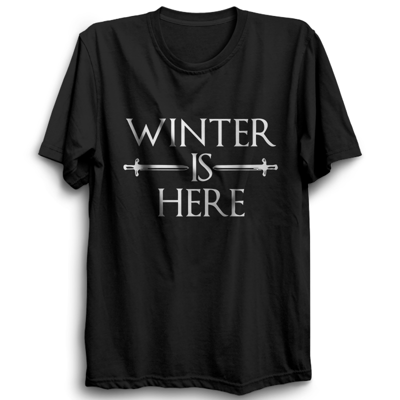 GOT-53 Winter Is Here Half Sleeve Black