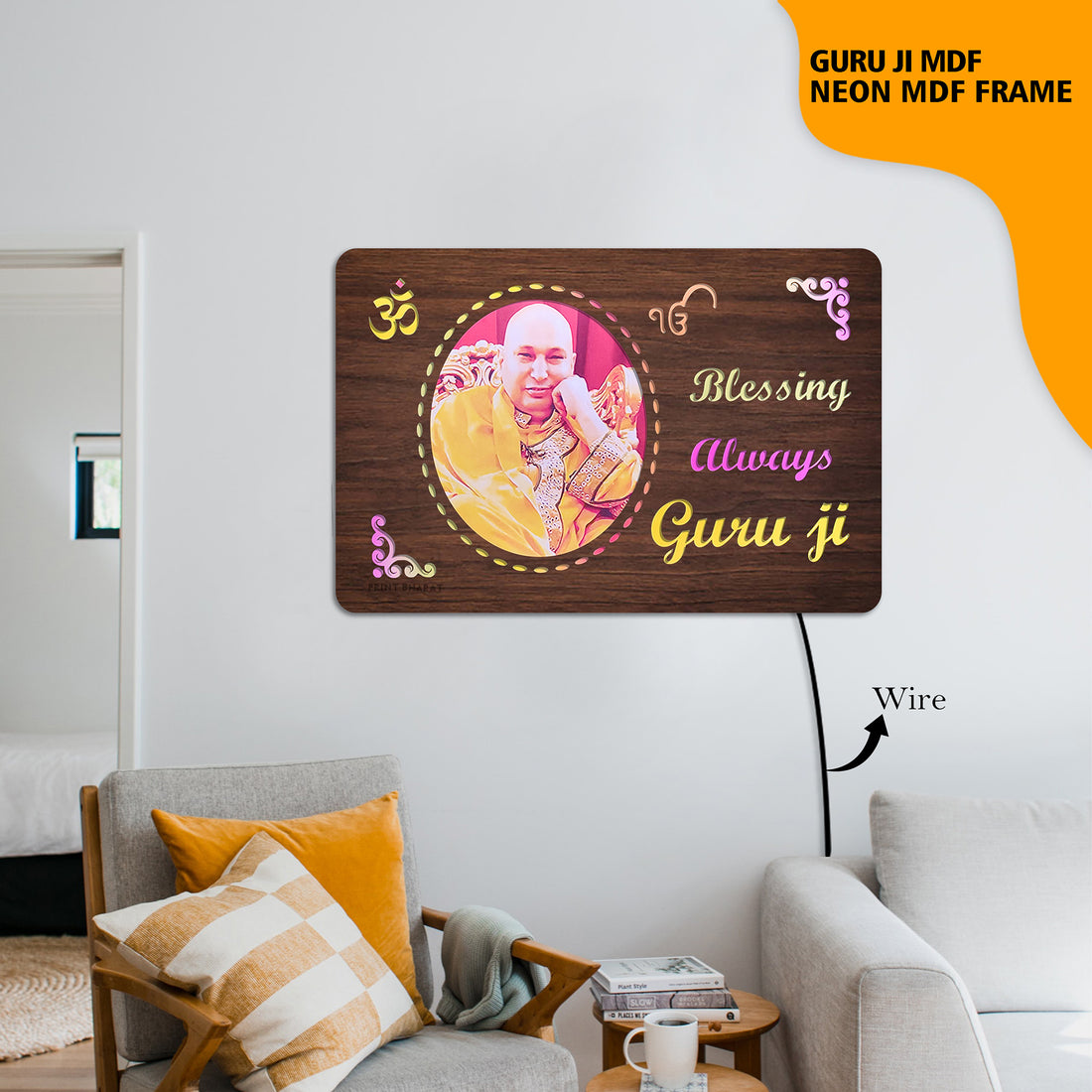 Blessing Guru Ji MDf  Frame