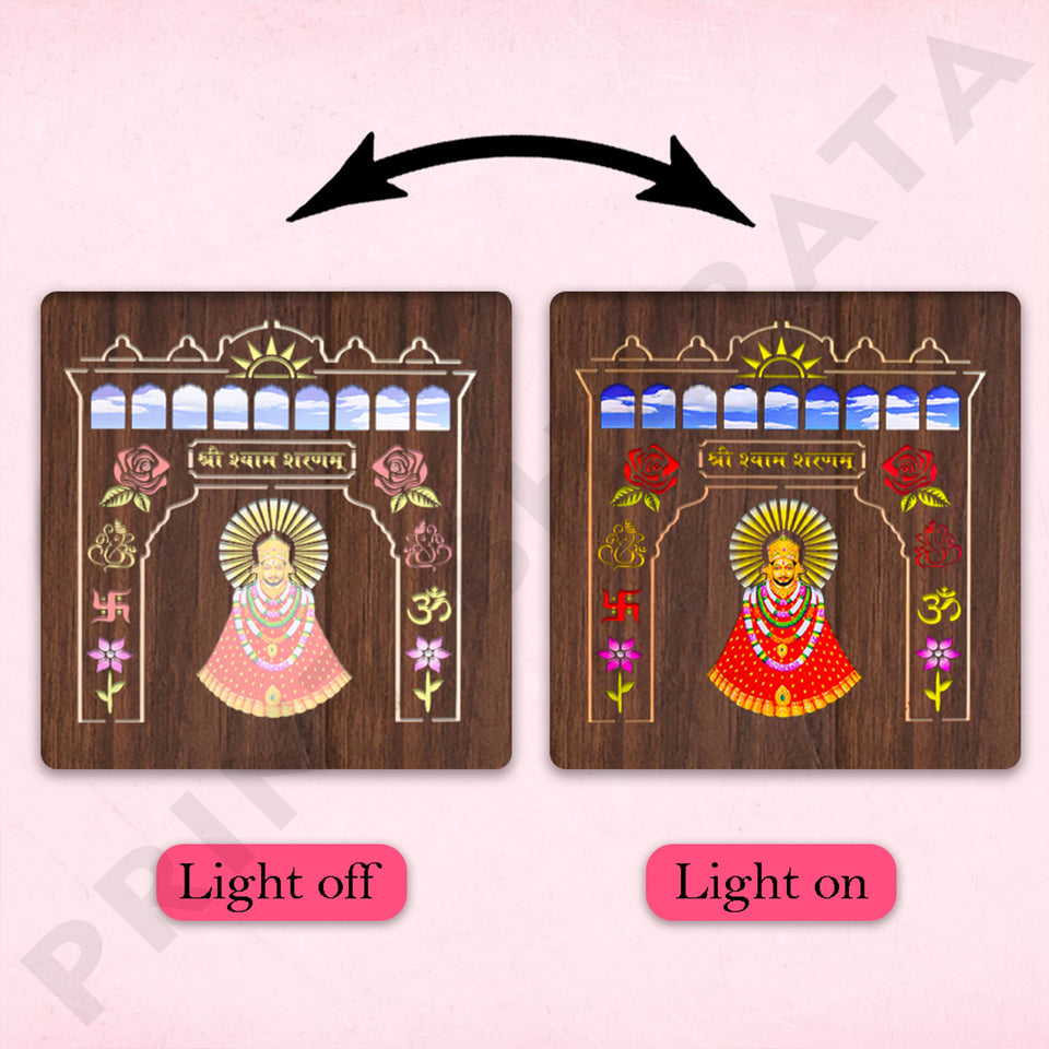 Neon MDF Shri Shyam Frame