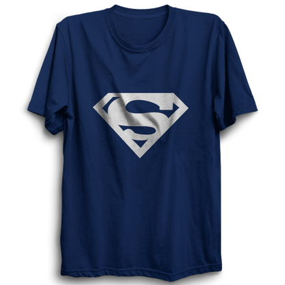 Superman Logo Half Sleeve Navy Blue