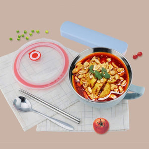 NOODLES BOWL STAINLESS STEEL LARGE RICE SOUP CONTAINER 900 ML