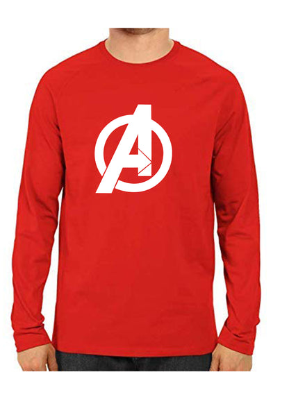 unisex Avenger red Full Sleeve Cotton Tshirts