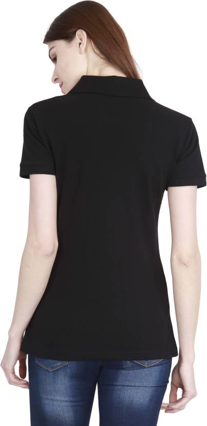 Unisex Basic Polo Black T-shirt