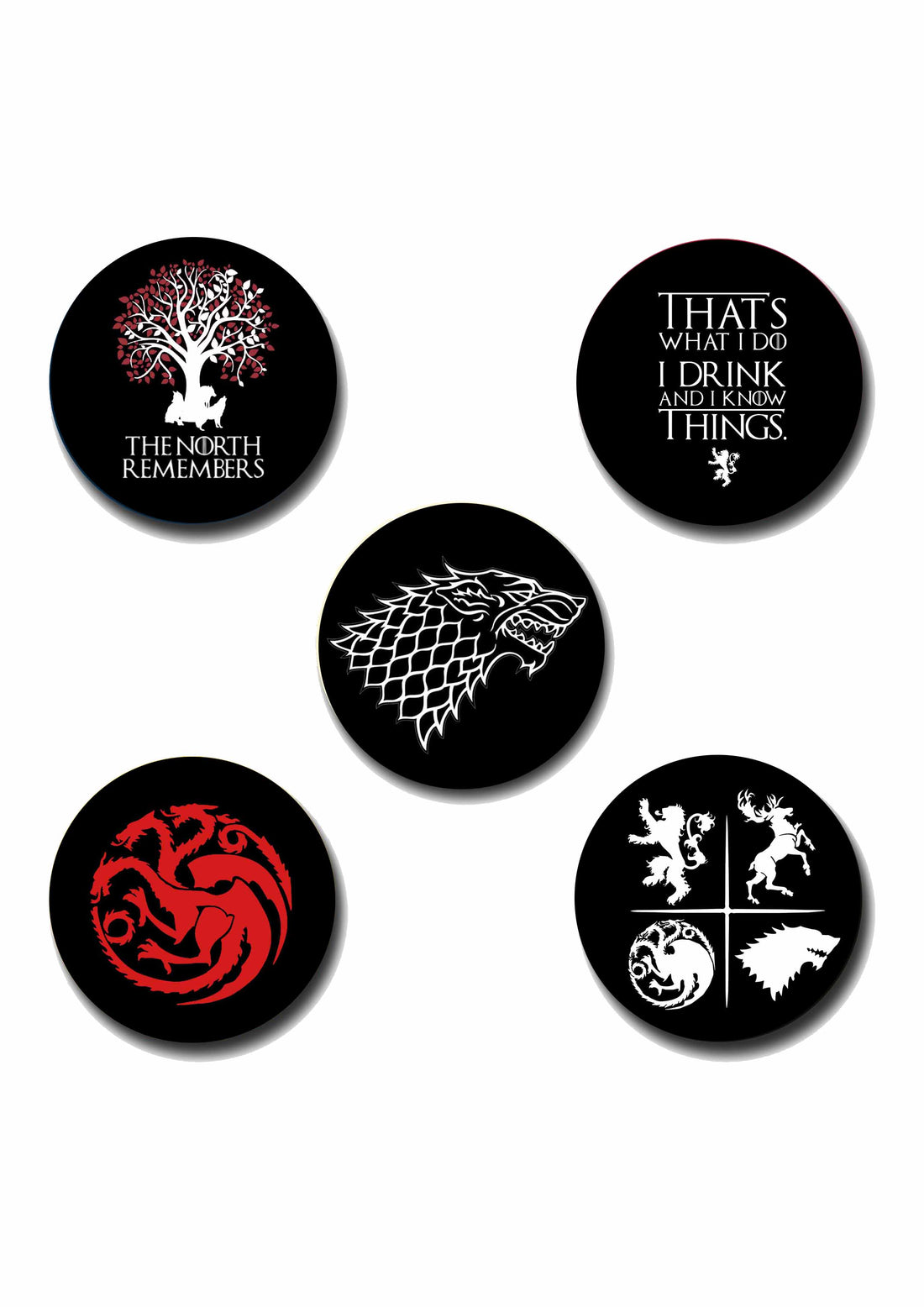 GOT Design Pin Badge Pack of 5