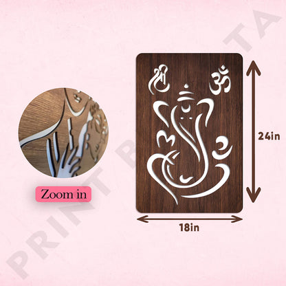 Neon MDF Shri Ganesh ji Frame