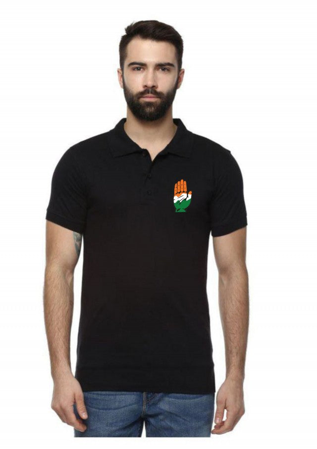 Unisex Congress Logo Polo  Black T-shirt