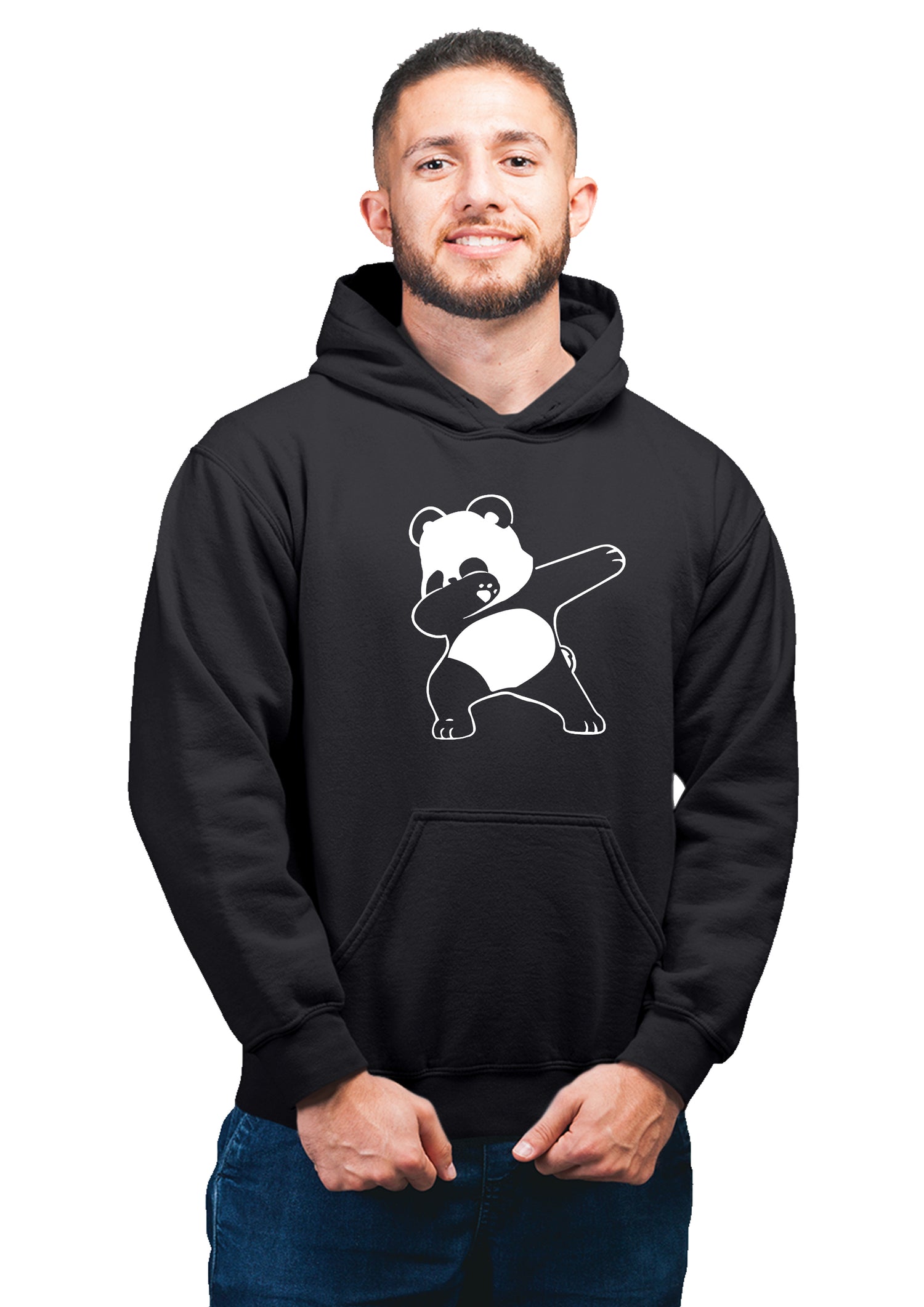 DebPanda Unisex 100% Cotton Printed Hoodie (Black)