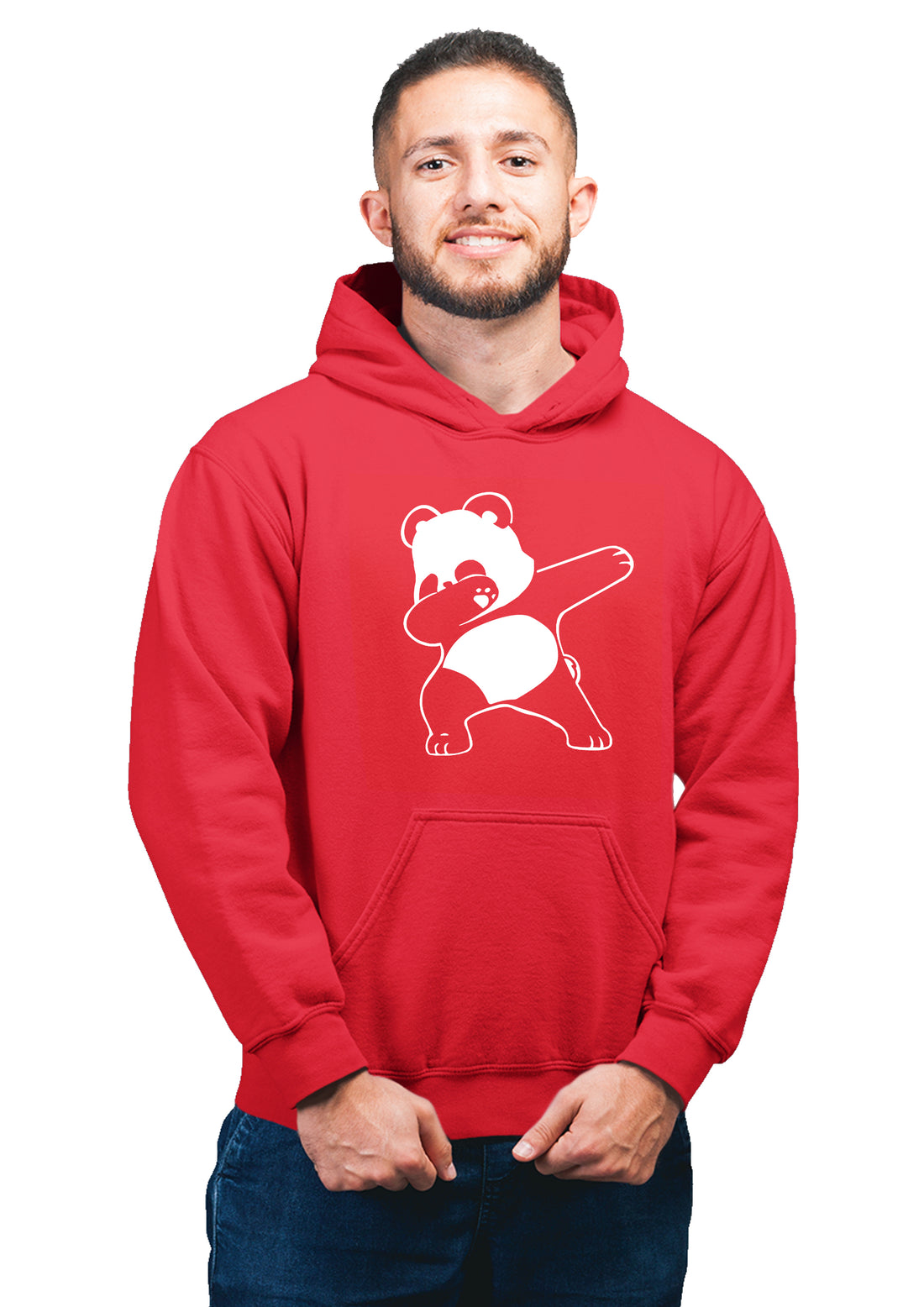 DebPanda Unisex 100% Cotton Printed Hoodie (Red)