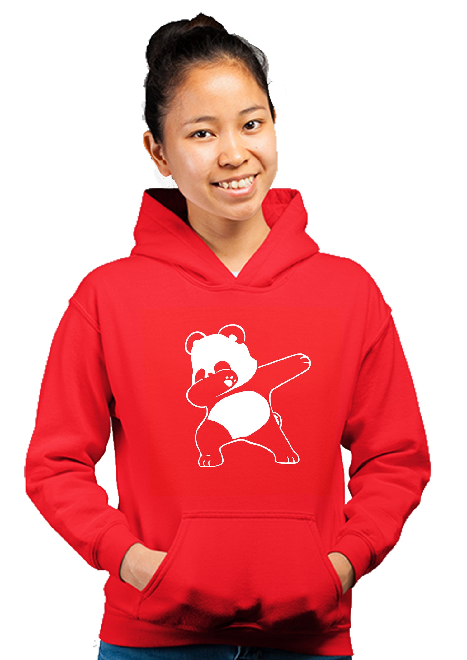 DebPanda Unisex 100% Cotton Printed Hoodie (Red)